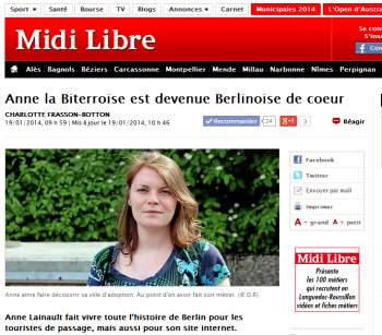 WalkBerlin dans Midi Libre